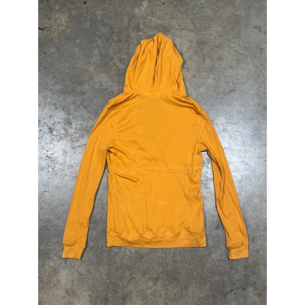 No Boundaries Ribbed Hoodie Fresh Womens XL Papaya Orange V-Neck Tie Front - Picture 6 of 10